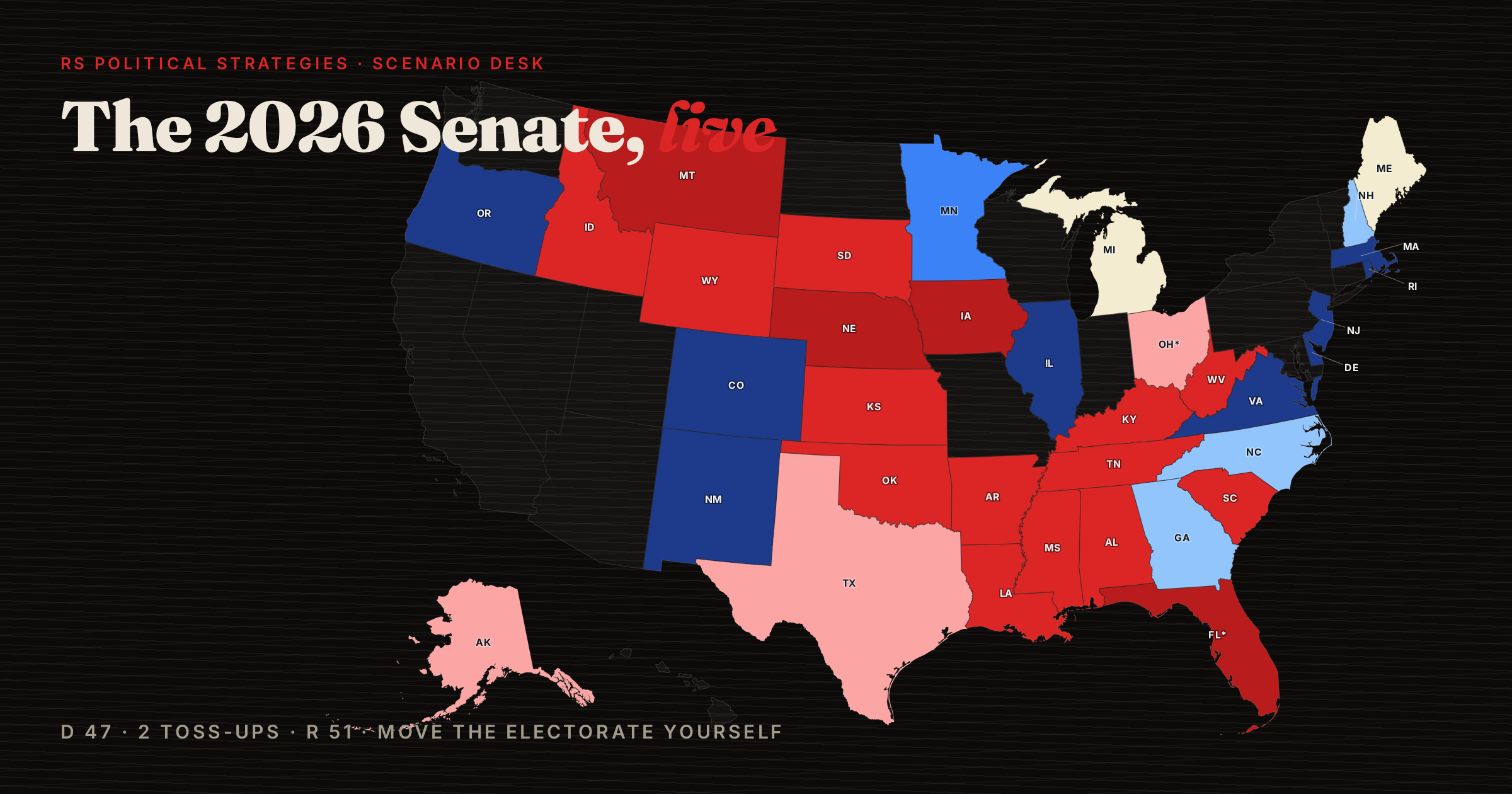 The 2026 Senate interactive map